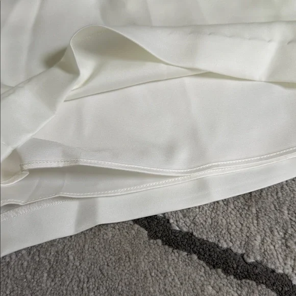 Ramy Brook Ivory High Waist Satin Women's Shorts